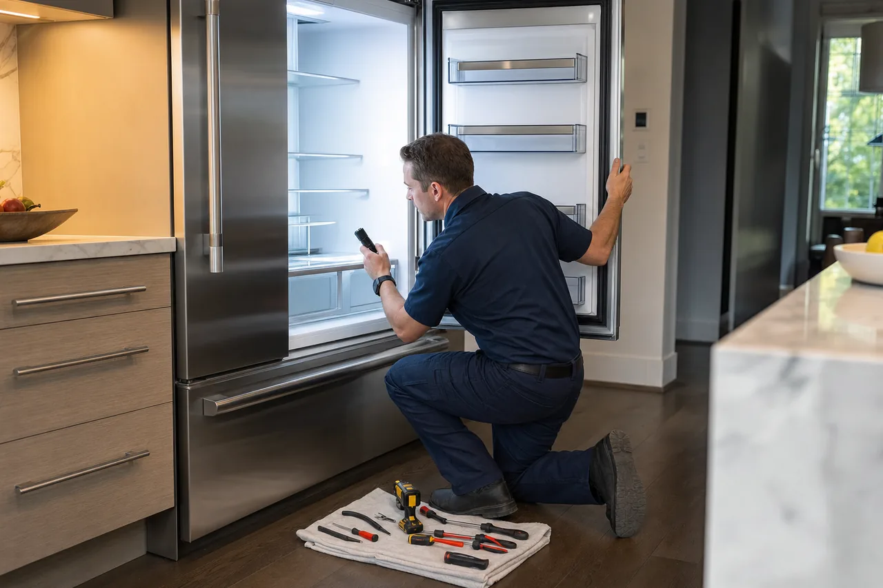 Servicing a professional range in a Roslyn kitchen